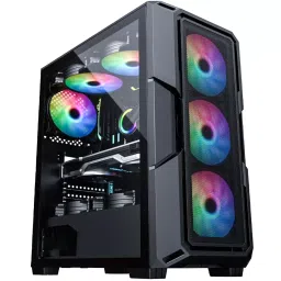 Consistent Lunar Gaming Cabinet Black Supports Micro ATX/ATX/ITX Motherboard, CIG2010-image-26