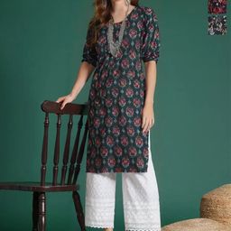 Anouk Rustic Women Pack of 3 Floral Printed Daily Straight Kurtas-image-39
