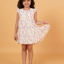 Creative Kid'S Girls Multi Color Regular Fit Printed Dress-picture-10