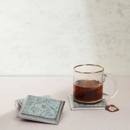 Fabindia Blue Ameera Cladded Coaster Set of 4-image-16