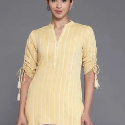 Libas Beige Woven Pattern Straight Kurti-image-28