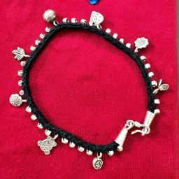 Arte Jewels 925 Sterling Silver Charms Thread Payal For Women-image-26