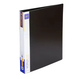 Worldone A4 Size Black 1.2 mm Thick PP Sheet 3D Ring Binder for Keeping Documents, RB402-27