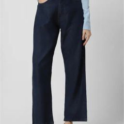 Van Heusen Navy Blended Regular Fit Mid Rise Jeans-picture-11