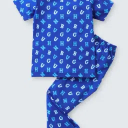 Nite Flite Kids Blue Cotton Printed T-Shirt Set-image-78