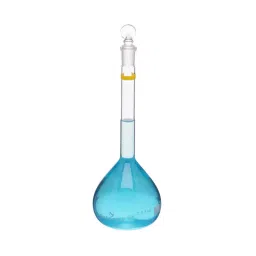 Supertek 5 ml Color Coded Volumetric Flask Class A Neck Size 7/16 ISI Mark with Interchangeable Glass and Super Stopper, Individual Works Certificate, 77.417.0005NIS (Pack of 2) image 2