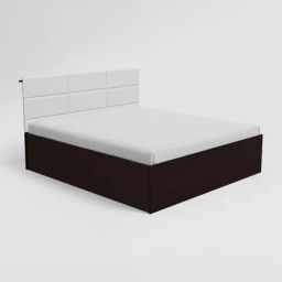 Godrej Interio Chocolate Morf White Engineered Wood Queen Bed with Pull-Out Storage-image-81