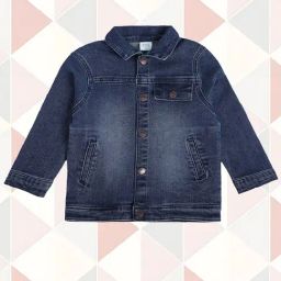 MINIKLUB Kids Blue Solid Full Sleeves Jacket-image-96