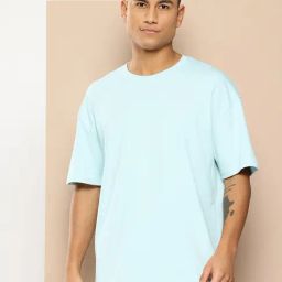 Alcis Turquoise Printed Regular Fit Printed T-Shirt-image-85