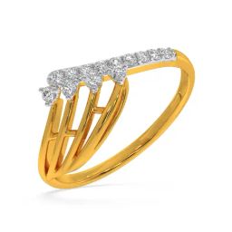 Kisna Diamond & Gold Jewellery Lana 14k (585) Diamond & Gold Ring For Women-picture-25