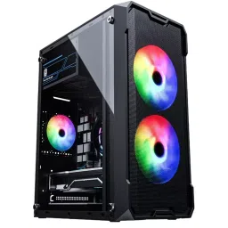 Consistent Venus Gaming Cabinet Black Supports Micro ATX Motherboard, CIG2008-image-14
