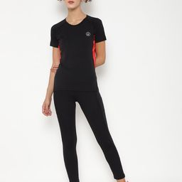 CHKOKKO Women Black & Red Tracksuit-image-22