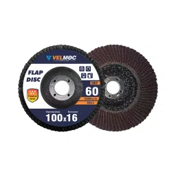Velmoc 100 mm 120 Grit Aluminum Oxide Flap Disc For Fibre Glass Grinding ( Pack of 200)-image-96