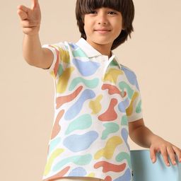 u.s. polo assn. kids Uspa Kids Boys Abstract Printed Regular Fit Polo Cotton T-shirt-picture-44