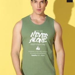 WOOSTRO Pack Of 2 Printed Ultra-Soft Gym Vests VWS26(ALONE LGTGREEN)(MORE BLACK)-image-84