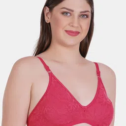 Reveira Non Padded Medium Coverage Self Design Jaquard Everyday Bra With All Day Comfort image 4