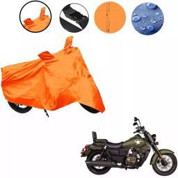 Auto Pearl Waterproof Two Wheeler Cover For UM Renegade (Orange)-image-82
