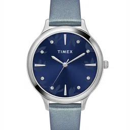 Timex Women Brass Embellished Dial & Leather Straps Analogue Watch TWTL12108-image-32