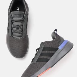 ADIDAS Men Charcoal Grey Woven Design Sustainable Racer TR 21 Sustainable Sneakers-10