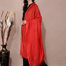 A R SILK DUPATTA HUB Woven Red Sequined Design Dupatta-picture-38