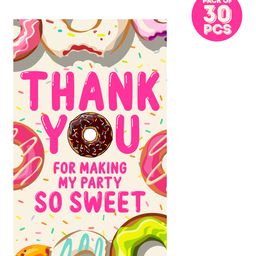 Zyozi Donut Theme Thank You for Making Party So Sweet Tags for Birthday MultiColour - Pack of 30-image-49