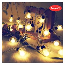 Bubble Trouble Double Galss LED String Lights - 12 Feet Fairy Lights with 14 LED Bulb  Waterproof Fairy Double Glass LED Serial Lights - LED Lights for Home Decoration, Diwali & Christmas (Warm White)-17