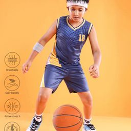 Pine Active Sleeveless Athleisure T-Shirt & Shorts Set 18 Print - Navy Blue-image-51