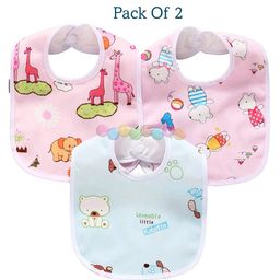 Luvlittle Cotton Bibs with Snap Button-PACK OF 2(Multicolor)-12