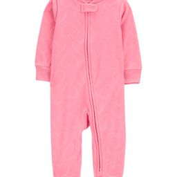 Carter's Knit Full Sleeves Sleep Suit With Heart Print - Pink-image-56