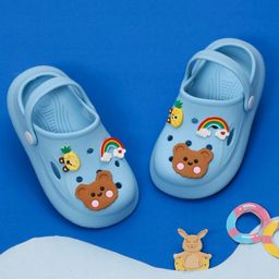 Yellow Bee Rubber Adorable Critter Clogs- Blue-image-6