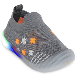 Chiu Mesh Detailed & Star Designed LED Sheos - Grey-image-90