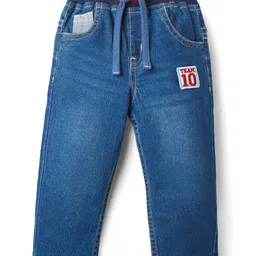 Babyhug Denim Full Length Washed Jeans With Stretch - Blue-picture-28