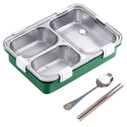 FunBlast Stainless Steel Lunch Box with Spoon and Chopstick- Green-picture-10