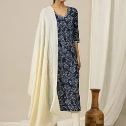 AURELIA Women Dyed Flared Sleeves Sequinned Kurta-image-56