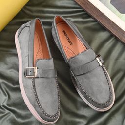 Provogue Men Round Toe Loafers Shoes With Buckles-picture-1