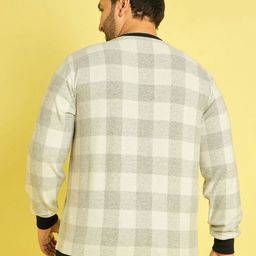 bigbanana Men Plus Size Checked Sweatshirt image 5