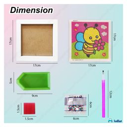 FunBlast Dinosaur Theme Diamond Painting Kit with Frame & Tools for Kids image 3