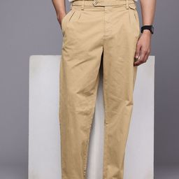 Louis Philippe Jeans Men Baggy Pleated Trousers-image-51