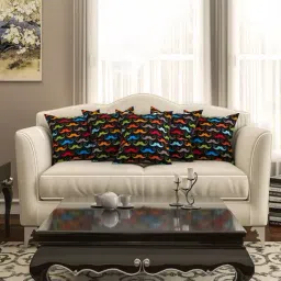 SEJ by Nisha Gupta Multicolor Cushion Covers - Set of 5-image-30