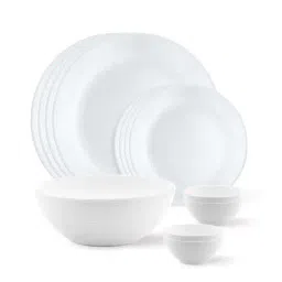 Larah by Borosil Orbit Series Plainware 13 Piece Opalware Dinner Set-image-2