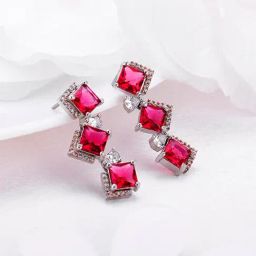 GIVA 925 Silver Anushka's Royal Pink Earrings for Women & Girls-image-59