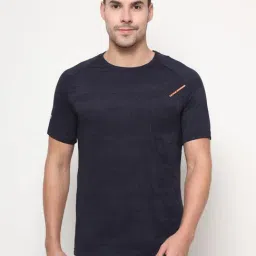 Dida Navy Polyster Regular Fit Self T-Shirt-image-27