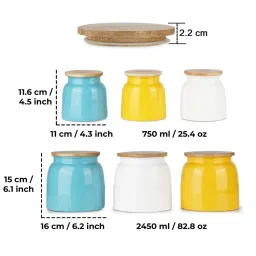 HAZEL Multicolor Galvanized metal Storage Container with Lid - Set of 6 image 4