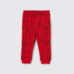 Juniors by Lifestyle Kids Red Regular Fit Printed Cotton Trackpants-image-120