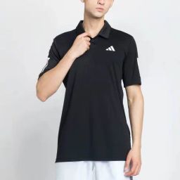 Adidas Black CLUB 3STRPolo T-Shirt-image-4