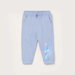 Juniors By Lifestyle Blue Cotton Regular Fit Printed Trackpants-image-36