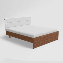 Godrej Interio Chocolate Morf White Engineered Wood Queen Bed without Storage-image-98