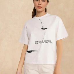 RAREISM Off White Cotton Blend Printed Short Sleeves T-Shirt-picture-30