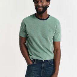 Gant Green Cotton Regular Fit T-Shirt-image-11
