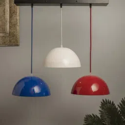 Homesake 3-Lights Linear Cluster Multicolor Metal Pendant Light - Set of 1-23